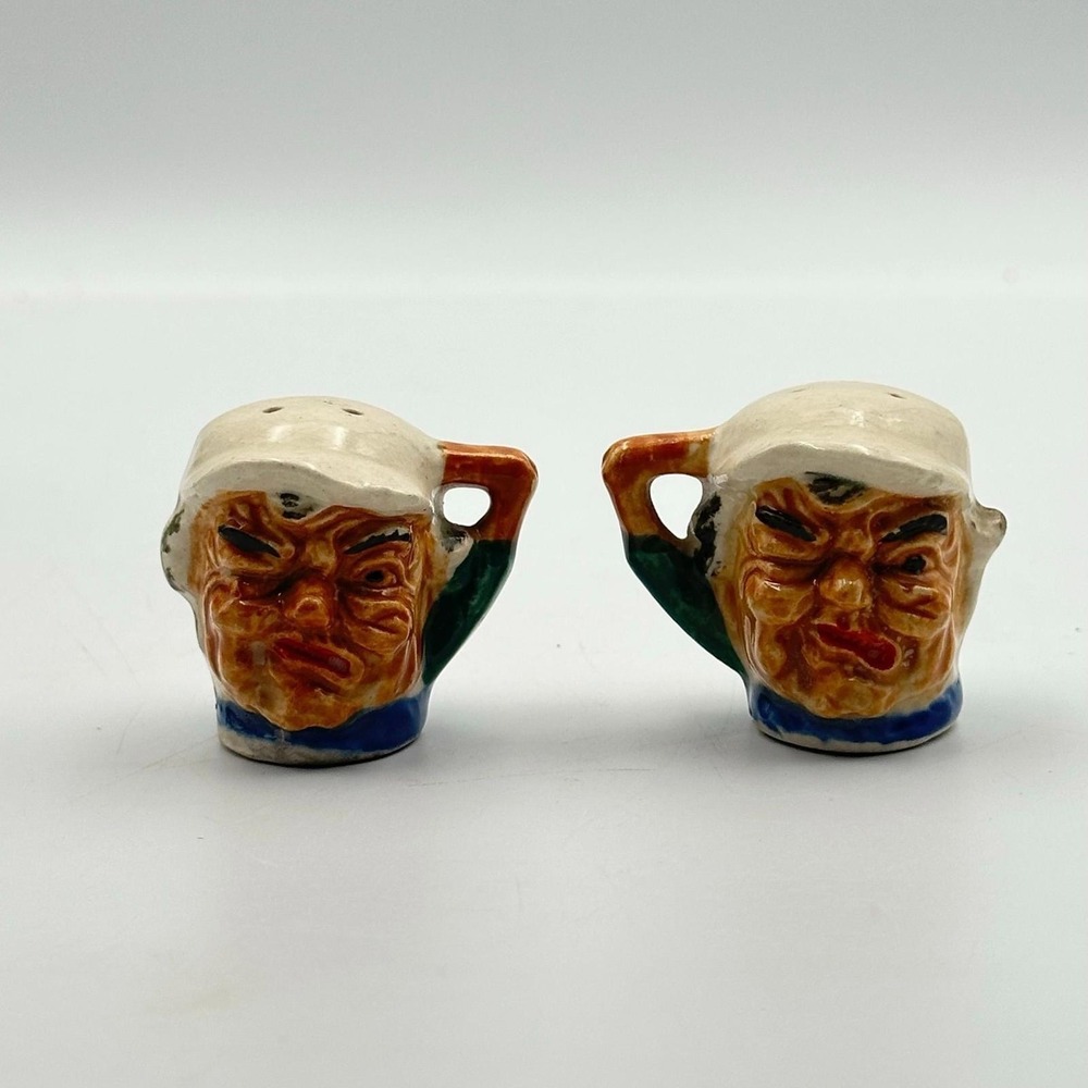 Vintage Salt &‎ Pepper Shakers Toby Mug Style